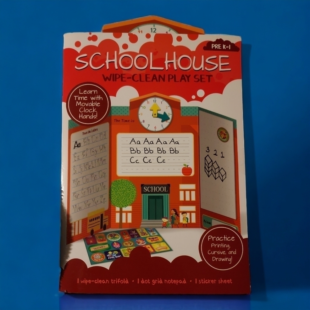 Nwot Bendon Wipe Clean Shoolhouse Play Set